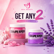 Real Beauty body sugar scrubs for oily and rough skin